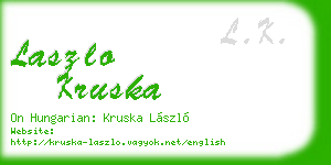 laszlo kruska business card
