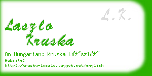 laszlo kruska business card